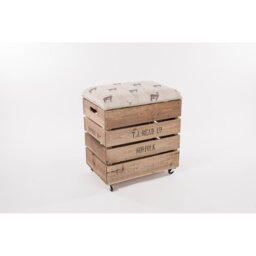 Caviness Upholstered Counter Stool with Solid Wood Frame