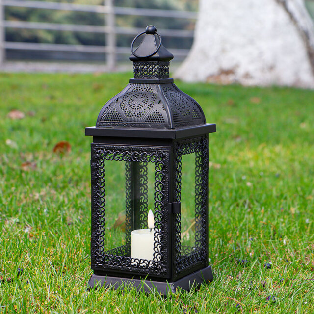 Glass & Metal Tabletop Lantern