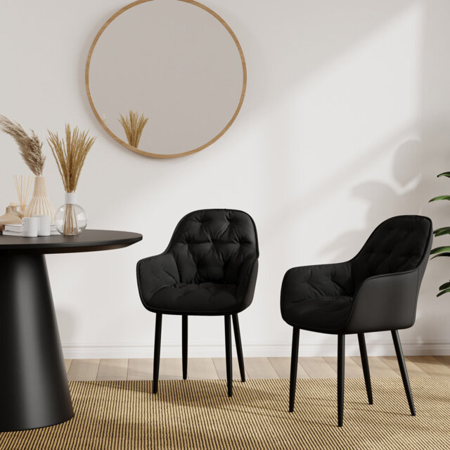 Bierman 45cm H Tufted Upholstered Upholstered Back Side Chair