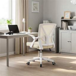 Mesh Desk Chair with Flip-up Armrest