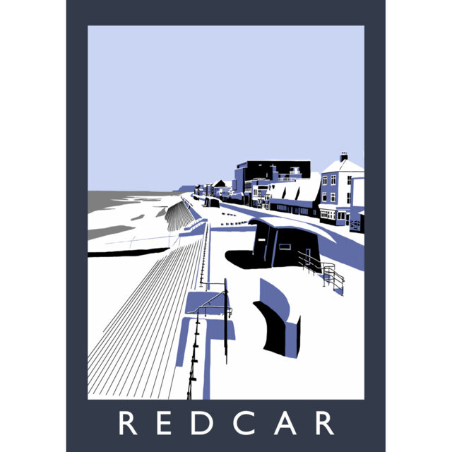 Redcar in Snow by Richard O'Neil - Graphic Art Print on Paper