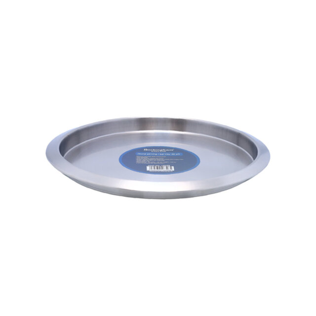 Buckingham Round Serving Bar Tray Stainless Steel 35 cm