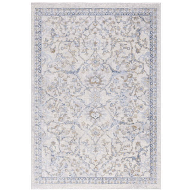 Palma Power Loomed Area Rug In Beige / Light Blue