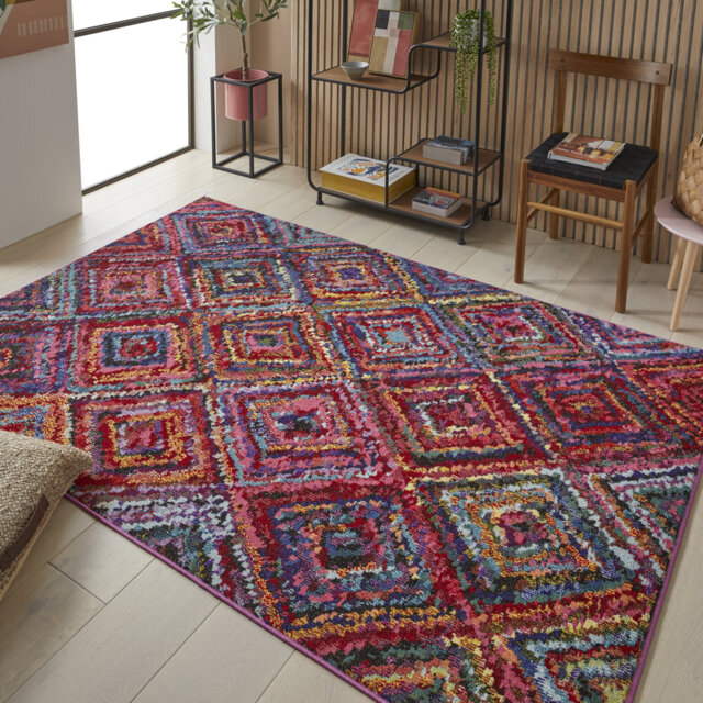 Machine Woven Multicolour Rug