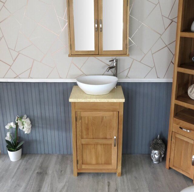 Slimline 515mm Free-standing Cloakroom Vanity Unit
