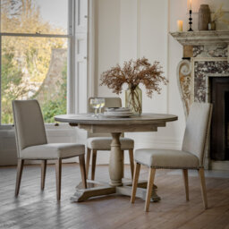Heil Extendable Ash Round Solid Wood Dining Table