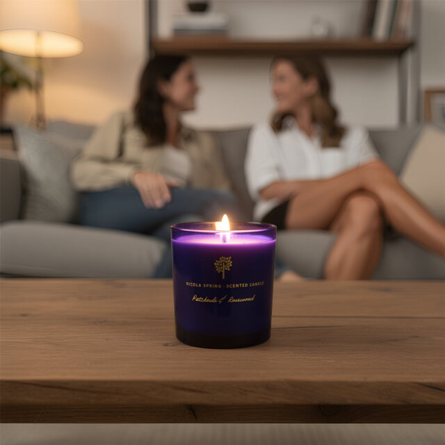 Nicola Spring - Soy Wax Scented Candle - 130g - Patchouli & Rosewood