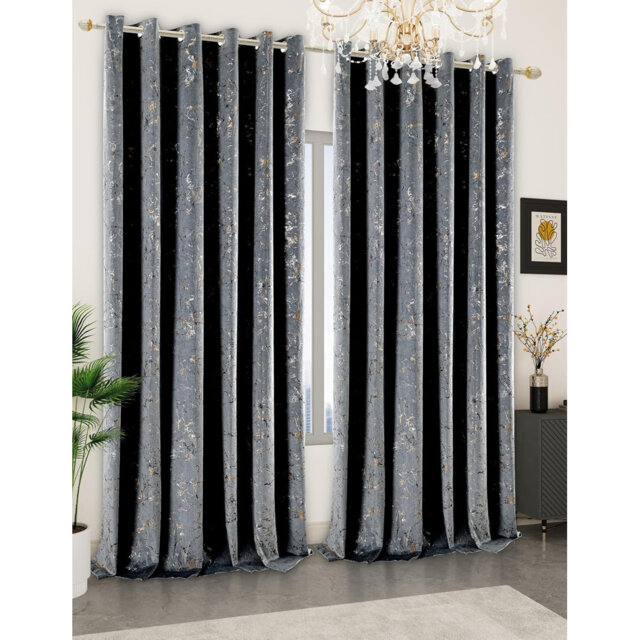 Velvet Blackout Curtain Panel Pair