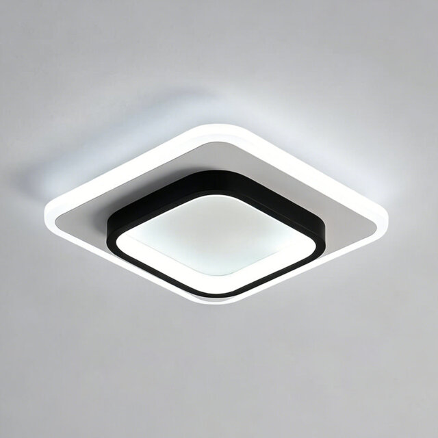 LED Ceiling Lights, Square Acrylic Ceiling Lamp, Adjustable 3 Color Temperature 3000K/4000K/6500K, Flush Ceiling Light for Kitchen, Bedroom, Hallway