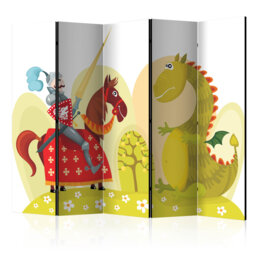 225cm W x 172cm H 5 - Panel Solid Wood Folding Room Divider