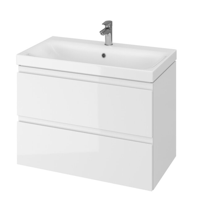 Moduo 79.5Cm Wall Mounted Single Bathroom Vanity Base Only