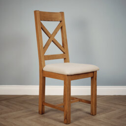 48cm H Genuine Leather Upholstered Parsons Chair in Brown
