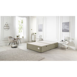 Luxara Solid Wood Side Opening Ottoman Bed Frame Linen Fabric
