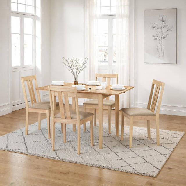 Cohan Extendable Solid Wood Top Dining Table