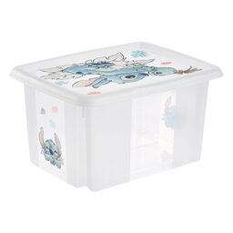 Stitch Turning Stacking Box with Lid - Clear