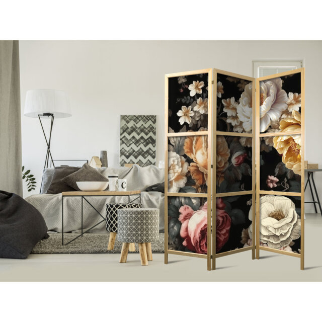171cm H Solid Wood Folding Room Divider