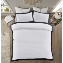 Premium Polycotton Duvet Cover Set with Pillowcases Soft Breathable Easy Care Wrinkle Resistant Bedding