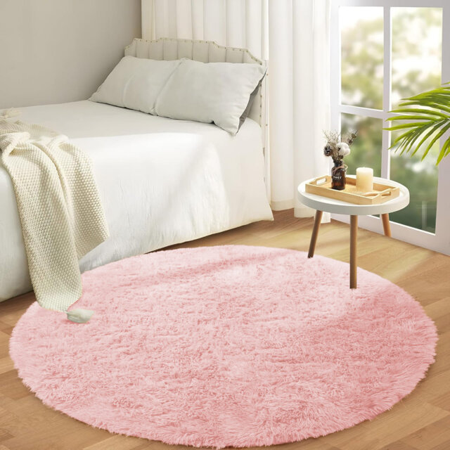 Round Shaggy Area Rug â Ultra-Soft Plush High-Pile Rug For Living Room And Bedroom