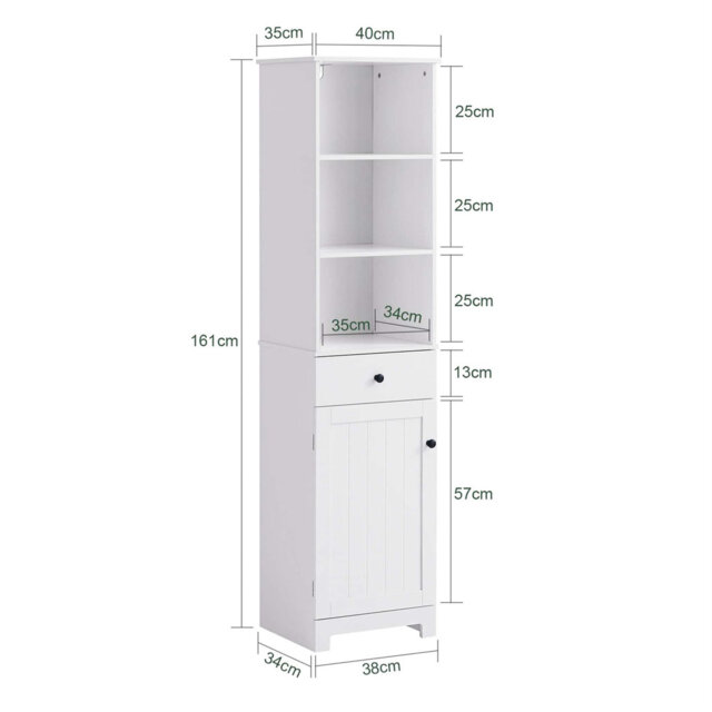 Aaleeyah Freestanding Linen Cabinet