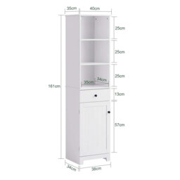 Aaleeyah Freestanding Linen Cabinet