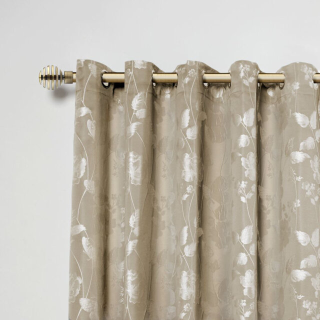 Metal Sliced Antique Brass Stainless Steel Adjustable 160cm to 300cm 2cm Single Curtain Pole