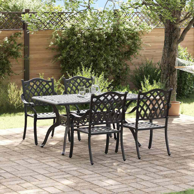 Garden Dining Set Aluminium Furnishings Outdoor Terrace Furniture Table