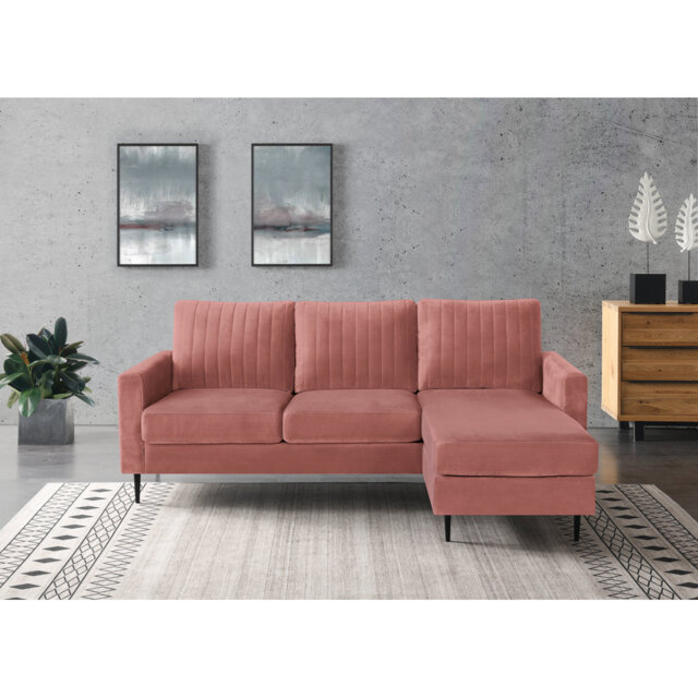 Bondfield 4 Seater Velvet Fabric Sofa