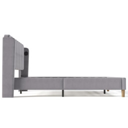 Upholstered Bed With Usb Linen