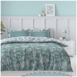 Botanical Pattern Duvet Cover & Pillowcases, Polycotton Light Weight Bedding, UK Machine Washable, Single Double King