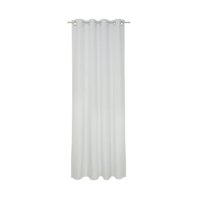 Alderete Cotton Blend Eyelet Curtain single Panel, opaque