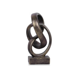 Bronze Rope Knot Statue, Geometric Decor, Living Room Coffee Table