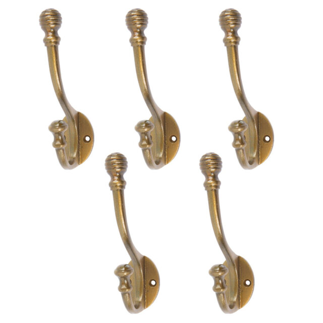 Hammer & Tongs - Ball End Hat & Coat Hook - W35mm x H135mm - Brass