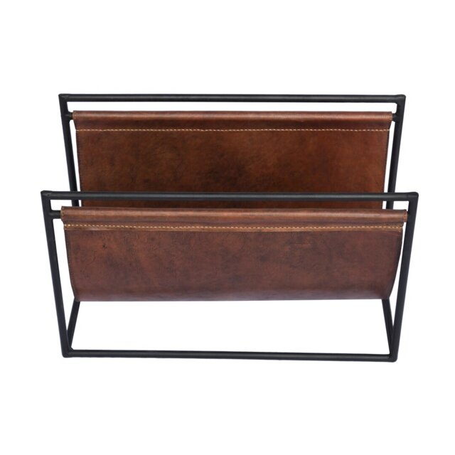 Mandeville Leather Free Standing Magazine Rack
