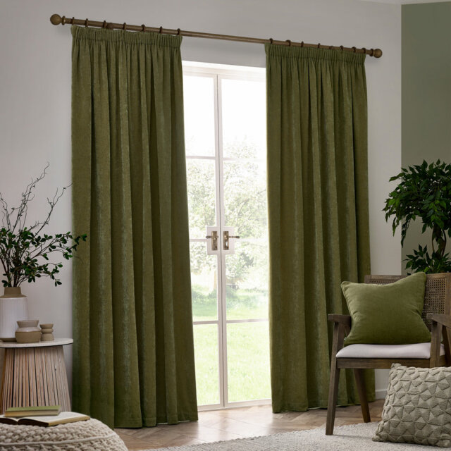 Heavy Chenille Blackout Curtain Panel Pair