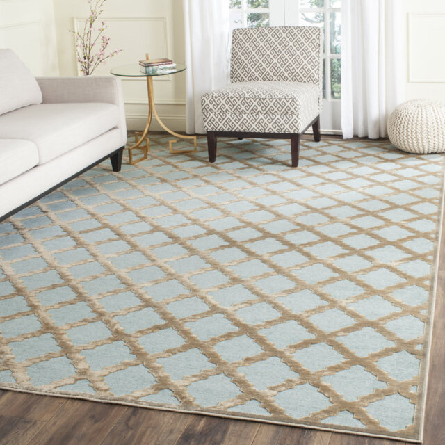 Nancy Hooked Mousse/Aqua Rug