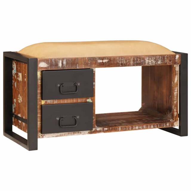 Solid Wood Storage Bench