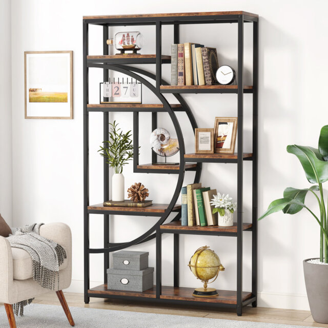Alberico 174cm H x 95cm W Iron Bookcase
