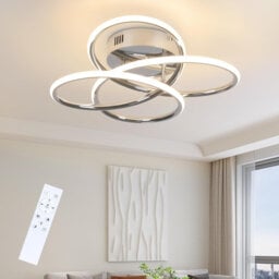 41cm Butterfly‑Shaped Dimmable LED Flush Mount Ceiling Light with Remote Control for Living Room