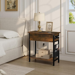 Khenifra End Table with Built-In Outlets
