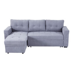 3-Seater Upholstered Corner Sofa Bed with Storage