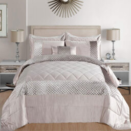 Atlanta Quilted Velvet Embossed Bedspread Set with Matching Pillowcases – Soft, Luxurious & Machine Washable Bedding