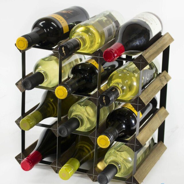 Liddle 12 Bottle Floor Wine Bottle Rack