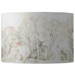 25cm H Cotton Round Lamp Shade in Cream