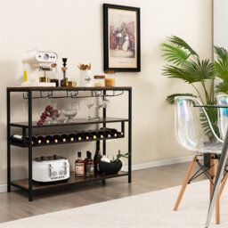 Floor Wine Bottle Rack Brown