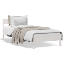 Vidaxl Bed Frame With Headboard Solid Wood Pine