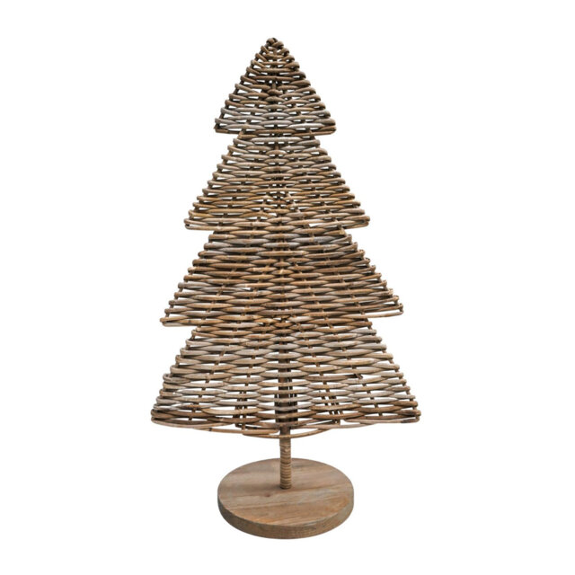 Natural Rattan Floor Standing Christmas Tree Ornament