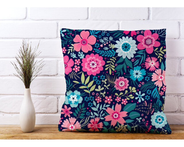 Yvie Cute Colourful Flower Floral Scatter Cushion with Filling