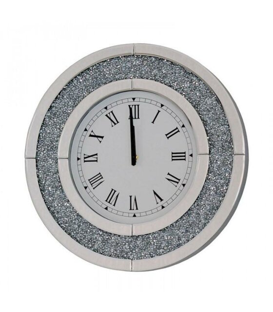 Doyle Round Crushed Diamante Jewel Crystal 50cm Wall Clock