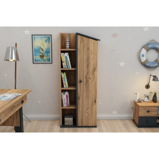 Alinblot 161.8cm H x 60cm W Standard Bookcase