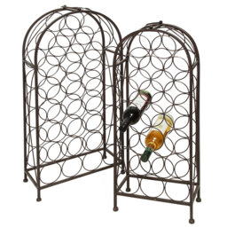 Bovingdon Floor Wine Bottle Rack in Antique Brown
